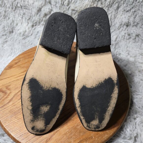 Zara Boots Women Size 5.5-6 EU 36 Leather Cream Ivory  Western Cowboy Ankle Boot - Picture 6 of 12